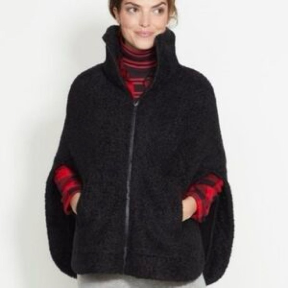 Dudley Stephens Black Sherpa Ashford Poncho XS